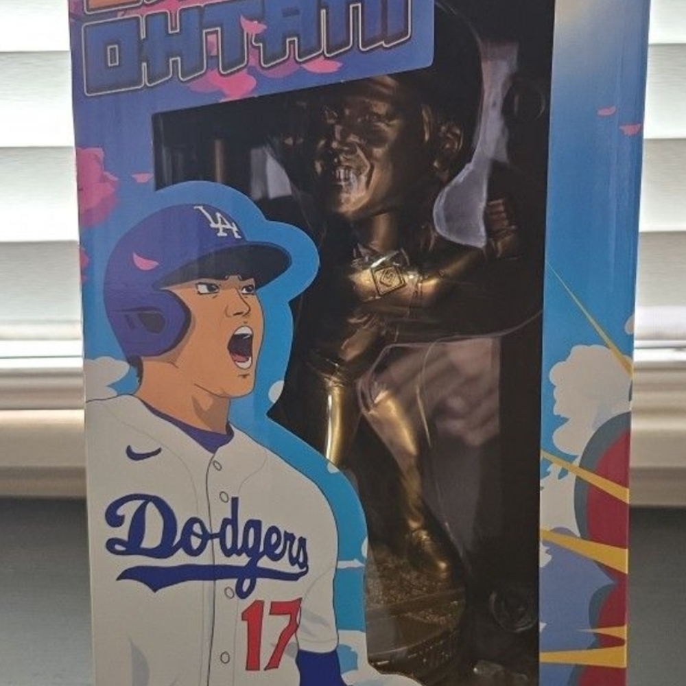 Gold Baseball Player Figurine